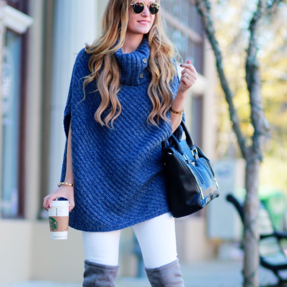 Banana Republic Blue Poncho